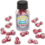 DIABLO PICANTE - 12 CARAMELLE SALUTE-SOLDI-AMORE A FORMA DI PENE FRAGOLA/CILIEGIA